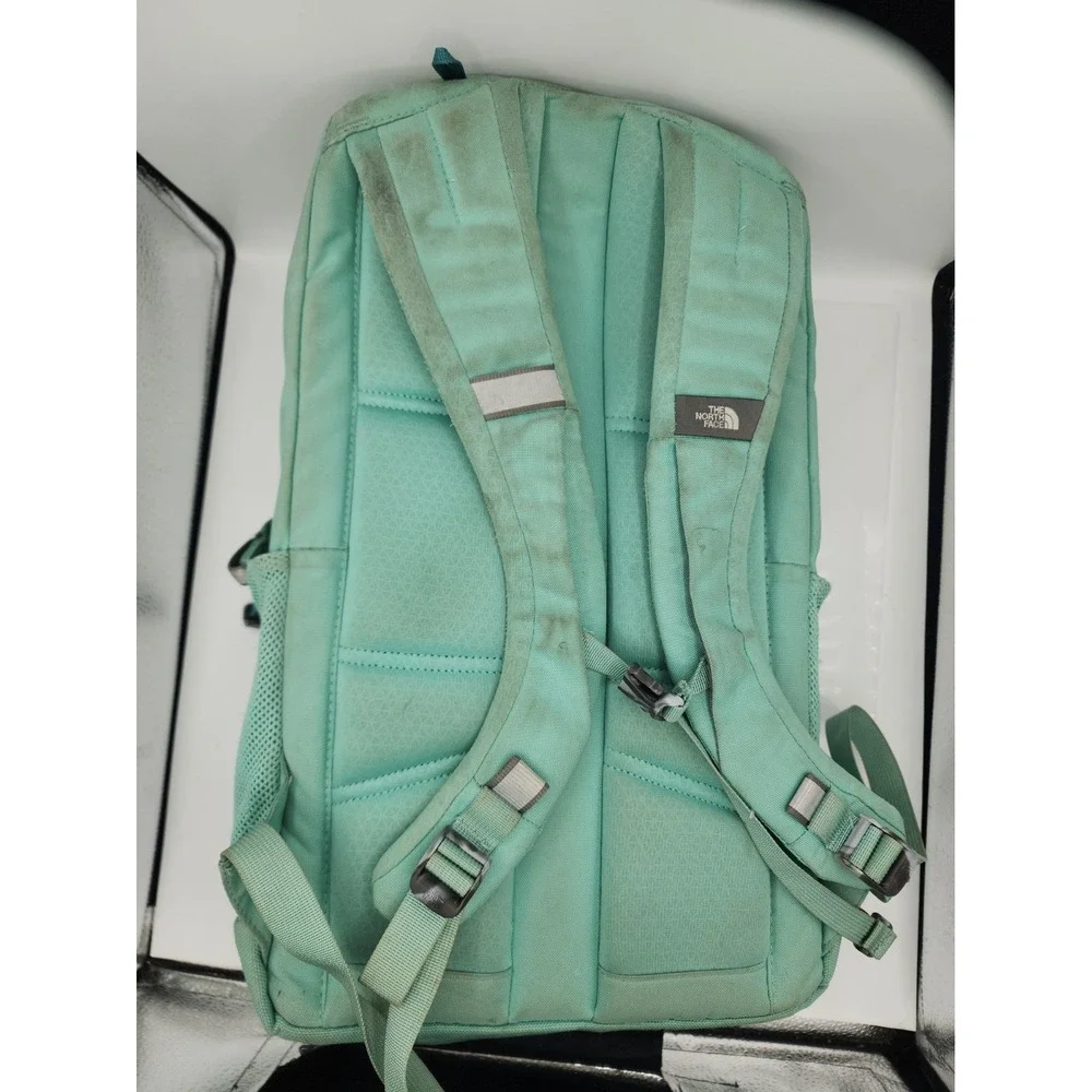 The North Face Women's Jester Backpack Mint Green Teal Daypack Laptop Bag Used